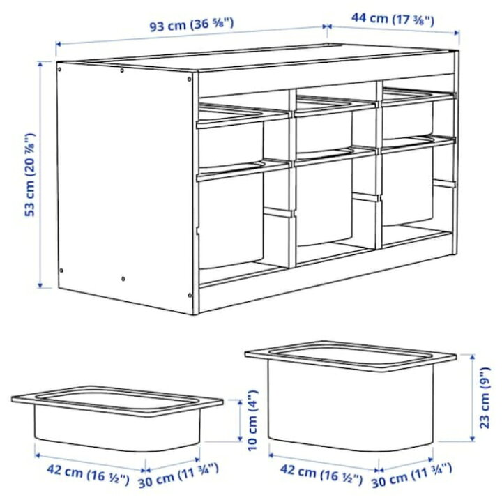 楽天市場】IKEA イケア TROFAST トロファスト収納コンビネーション 