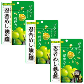 3袋セット UHA味覚糖 忍者めし 鉄の鎧 マスカット味 40g 福岡倉庫