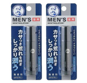 2本セット ロート製薬 薬用  メンソレータム メンズ リップクリーム 無香料 SPF20 PA++ 4.5g 【医薬部外品】 神奈川倉庫