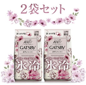 2袋セット 販路限定品　マンダム ギャツビー ボディペーパー　汗拭きシート ブルーミングソルベ　1袋(30枚入)　千葉北倉庫
