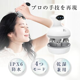 ヘッドマッサージャー 電動頭皮ブラシ 頭皮マッサージャーヘッドブラシ 4つの洗顔ブラシ付き 頭皮ケア 頭皮エステ 高品質 振動機能 抗菌ABS バッテリー式 持ちやすい 1200mAh 取り外せるブラシ ワンボタン 操作簡単 オートタイマー 乾湿兼用 【PL保険加入済み製品・安心】