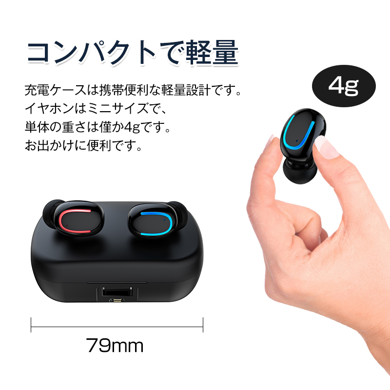 楽天市場】ワイヤレスヘッドセット Bluetooth 5.0 イヤホン 防水 防滴