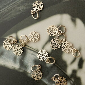 【純銀製 雪型 ジュエリー作成キット パーツ 7mm】 2個 高品質 台湾製 ハンドメイド パーツセット パーツ 工具 DIY 手芸素材 純銀製 アクセサリーパーツ