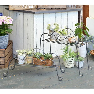 【園芸】ヨーロピアンアーチ 310 サンカ SANKA 新生活 プランタースタンド ガーデンラック プランターラック おしゃれ 長方形 プランター 室外 室内 フラワーラック フラワースタンド プラン