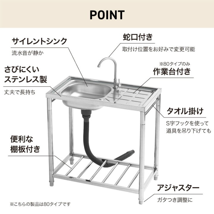 楽天市場】【送料無料】 おそとキッチン 流し台 キッチン シンク 
