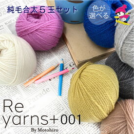 【1000円ポッキリ】【選べる5玉セット】＼ まとめ買い ／ スキー毛糸 高級 毛糸 純毛 ウール 安い 手編み 編み物 手作り ギフト ホビー ハンドメイド sale 福袋　1色ずつ選べる Reyarns+001 純毛合太 5玉set