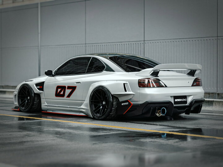 楽天市場】S15 リア フェンダー ボディキット専用 FRP スキッド 
