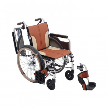 軽くてコンパクトな車椅子 代引き 同梱不可 商品 2020 新作 ミキ MiKi 車いす 軽量 SKT-400 ブラウン スキット 折りたたみ