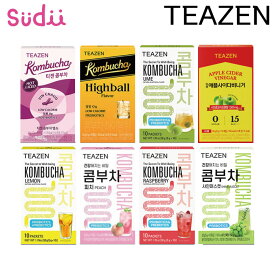 ダイエットティー【選べる1~3個】TEAZEN 粉末スティック飲料 [★8種] 【正規品】 [レモン / ラズベリー / 梅(ウメ) / モモ / シャインマスカット / ヴァンショー / ハイボール] KOMBUCHA BTS ジョングク ティーゼン コンブチャ ダイエット紅茶 発酵紅茶飲料
