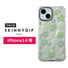 【公式】SKINNYDIP iPhone14用 ケース セージフラワー フラワー 耐衝撃性