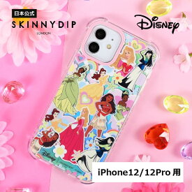 【公式】SKINNYDIP iPhone12/12Pro用 ケース ディズニープリンセス　レインボー 耐衝撃性
