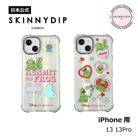 【公式】SKINNYDIP iPhone用 ケース Disney カーミット Kermit iPhone13 iPhone13Pro アイフォンケース Disneyコラボレーション ディズニー 耐衝撃性ケース