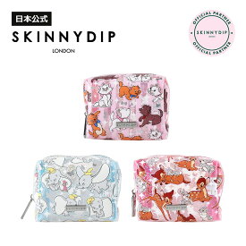 【公式】SKINNYDIP ポーチ おしゃれキャット ダンボ バンビ＆とんすけ フィーリングキュートシリーズ ディズニー メイクポーチ 小物入れ