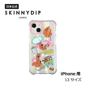 【公式】SKINNYDIP iPhone用 ケース スクービー・ドゥ ステッカー ステッカーデザイン iPhone13 耐衝撃性ケース