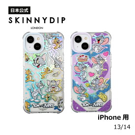 【公式】SKINNYDIP iPhone用 ケース トム＆ジェリー グリッター タフィー ハート　iPhone13 iPhone14 耐衝撃性