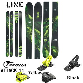 スキー板 旧モデル ライン LINE ベーコン BACON 108 金具付き2点セット(TYROLIA ATTACK 11 GW) 23-24モデル