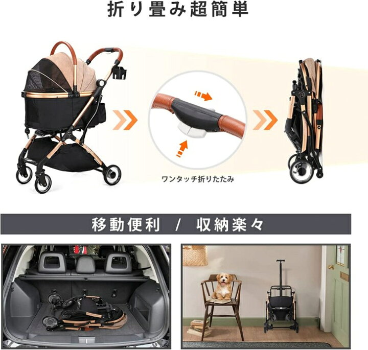 楽天市場】【全品ポイント10倍】SKISOPGO 4輪ペットカート 分離型 対面 