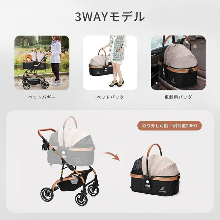 美品ペットカート キャリー【SKISOPGO／1年未満(数回使用)】