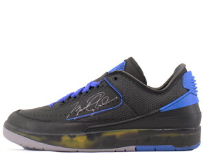 【25/25.5cm】NIKE AIR JORDAN 2 RETRO LOW SP "OFF-WHITE" BLACK/VARSITY ROYAL DJ4375-004ナイキ エア ジョーダン 2 レトロ ロー SP "オフホワイト"ブラック/バーシティーロイヤル