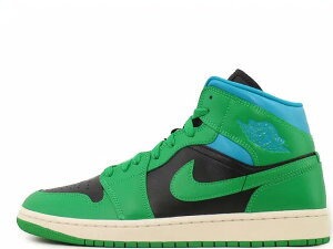 NIKE WMNS AIR JORDAN 1 MID BLACK/LUCKY GREEN-AQUATONE BQ6472-033iCL EBY GA W[_ 1 ~bh ubN/bL[O[-ANAg[