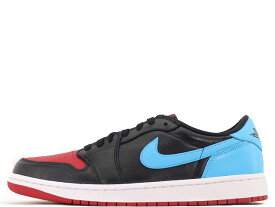 NIKE WMNS AIR JORDAN 1 RETRO LOW OG " NC TO CHI" BLACK/DK POWDER BLUE-GYM RED CZ0775-046ナイキ ウィメンズ エアジョーダン 1 レトロ ロー オリジナル "UNC TO CHICAGO"ブラック/ダークパウダーブルー-ジムレッド