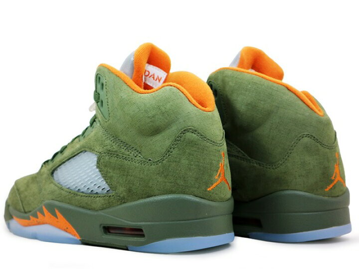 楽天市場】NIKE AIR JORDAN 5 RETRO ARMY OLIVE/SOLAR ORANGE DD0587 