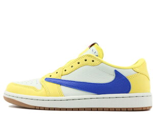 NIKE WMNS AIR JORDAN 1 LOW OG SP DZ4137-700iCL EBY GAW[_ 1 [ IWi "gBX XRbg" Ji[/[T[u[/CgVo["TRAVIS SCOTT" CANARY/RACER BLUE-LIGHT SILVER