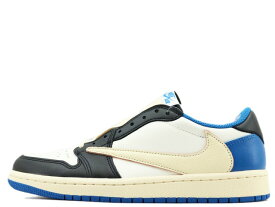 NIKE AIR JORDAN 1 RETRO LOW OG SP DM7866-140ナイキ エアジョーダン 1 レトロ ロー オリジナル SP "フラグメントデザイン/トラビス・スコット" セイル/ミリタリーブルー/ブラック"TRAVIS SCOTT/FRAGMENT" SAIL/MILITARY BLUE-BLACK