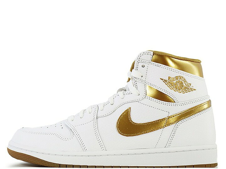 楽天市場】NIKE WMNS AIR JORDAN 1 RETRO HIGH OG WHITE/METALLIC GOLD 