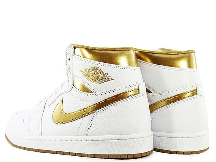 楽天市場】NIKE WMNS AIR JORDAN 1 RETRO HIGH OG WHITE/METALLIC GOLD 