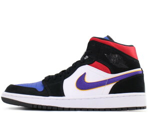 NIKE AIR JORDAN 1 MID SE 852542-005iCL GA W[_ 1 ~bh V[Yi GfBV "Co"BLACK/FIELD PURPLE-WHITE-GYM RED