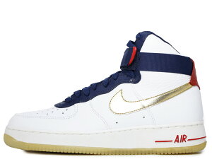 y2012NzNIKE AIR FORCE 1 HI 07 PREMIUM 525317-100iCL GA tH[X1 07 nC v~A "IsbN/USA" zCg^bNS[h-~bhlCr[WHITE/METALLIC GOLD-MID NAVY