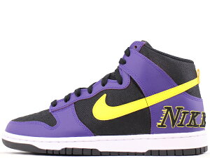 NIKE DUNK HI PRM EMB DH0642-001iCL _N nC v~A Gxfbh "CJ[Y" ubN/CG[R[gp[v"LAKERS"BLACK/OPTI YELLOW-COURT PURPLE