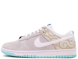 NIKE DUNK LOW SE DH7614-500ナイキ ダンク ロー シーズナブルエディション "バーバー ショップ" アイリス ウィスパー/ホワイト-チリレッド"BARBER SHOP"IRIS WHISPER/WHT-CHILE RED