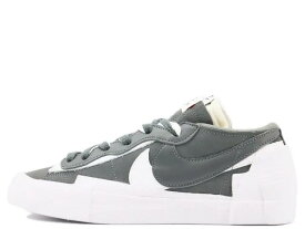 NIKE BLAZER LOW/SACAI DD1877-002ナイキ ブレーザー ロー "サカイ" アイアングレー/ホワイト-ホワイト"SACAI" IRON GREY/WHITE-WHITE