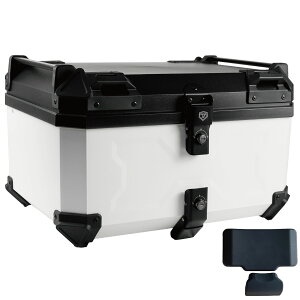 バイク リアボックス 大容量 45L 58L おしゃれ トップケース 軽量 ABS製 防水 背もたれ付き キーロック対応 ヘルメット収納可能 ツーリング キャンプ 通勤通学対応