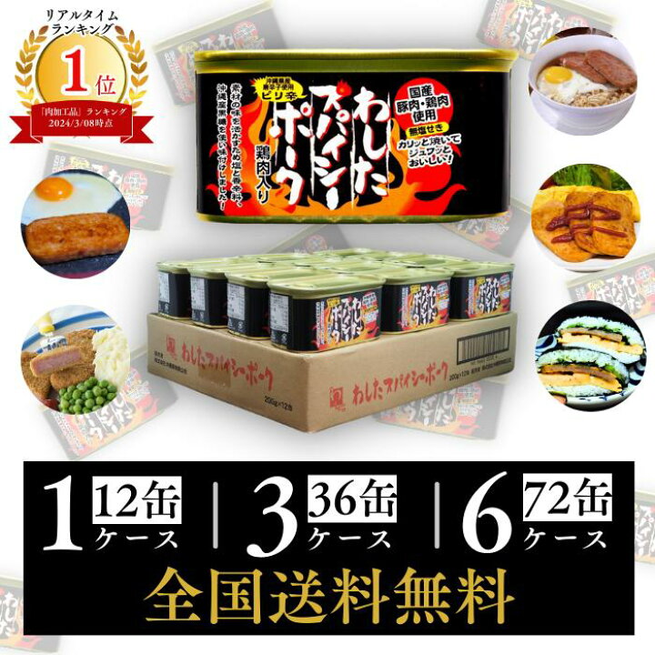 楽天市場】＼7/4 20:00～マラソンP5倍／わした スパイシーポーク 200g 