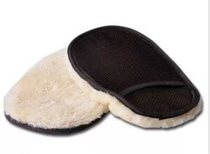 洗車 ムートン 洗車 グローブ 楽々 ピカピカ 2個 セット 洗車グローブ 自動車用ボディ洗浄用ハンドモップ グローブタイプ