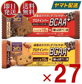 【25日限定！抽選で最大全額ポイントバック】 ブルボン プロテインバー BCAA+ 2種 アソート セット チョコレート クッキー キャラメル クッキー プロテイン タンパク質 27個