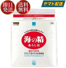 【25日限定！抽選で最大全額ポイントバック】 海の精 あらしお 3kg 塩 粗塩 あら塩