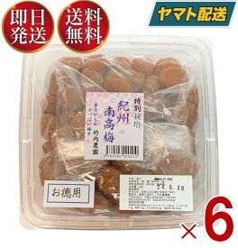 【5日限定！抽選で最大1万ポイントバック】 竹内農園 紀州南高梅 特別栽培 梅干 訳あり お徳用 1kg 紀州産 梅干し うめぼし ウメボシ 無添加 家庭用 6個