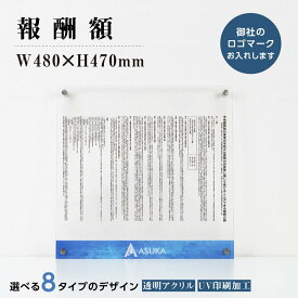 P5倍♪報酬額票【社名・ロゴマーク入れ可能】【 消費税率10%対応 令和元年10月1日改訂版】建設業 許可票作製 販売 法定看板 法定業者票 H48cm×W47cm 宅建 業者票 宅建表札 宅建看板 不動産 許可書 看板［gs-pl-d-ak-logoT2］