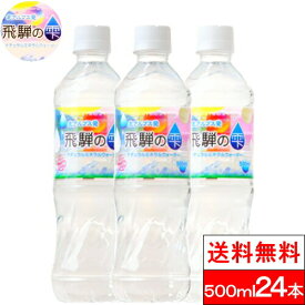 【送料無料】【1ケース】北アルプス発 天然水 ミネラルウォーター 飛騨の雫 500ml 24本 お水 みず ナチュラルミネラルウォーター 軟水 国産 ペットボトル まとめ買い