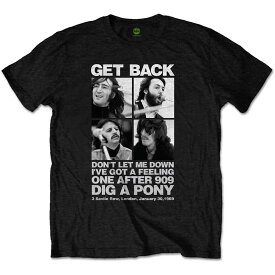 【土日も発送】 THE BEATLES ザ・ビートルズ Tシャツ GET BACK 3 SAVILE ROW ブラック 黒 ロックTシャツ バンドTシャツ ofc