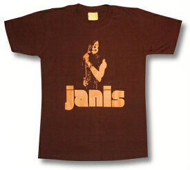 【土日も発送】 ジャニス・ジョプリン Janis Joplin メンズ レディース ロックTシャツ ブラウン バンドTシャツ brw