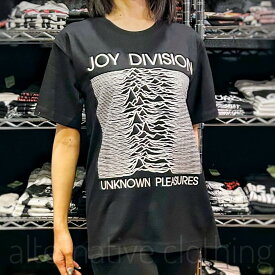 JOY DIVISION ジョイ・ディヴィジョン アンノウン・プレジャーズ ロゴ入り Unknown Pleasures ロックTシャツ バンドTシャツ brw ブラック 黒