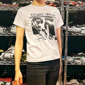 【6/26入荷】ソニックユース GOO 半袖Tシャツ SONIC YOUTH 白 メンズ レディース ロックTシャツ バンドTシャツ wof ホワイト