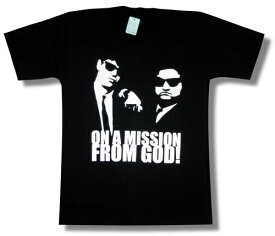 【7月下旬入荷予定】【土日も発送】 ブルース・ブラザーズ BLUES BROTHERS MISSION FROM GOD! 映画Tシャツ ブルースTシャツ brw ロックTシャツ バンドTシャツ ブラック 黒
