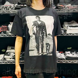 MAD MAX マッド・マックス 映画Tシャツ MAX＆Dog メル・ギブソン 黒 brw ロックTシャツ バンドTシャツ ブラック