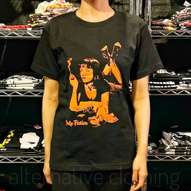 【7月下旬入荷予定】【土日も発送】 パルプ・フィクション PULP FICTION Tシャツ ユマ・サーマン ジョン・トラボルタ 映画Tシャツ タランティーノ メンズ レディース brw ロックTシャツ バンドTシャツ ブラック 黒